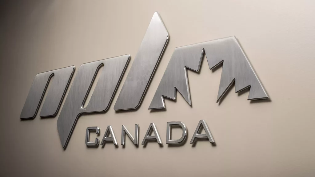 Wall sign of NPL Canada logo